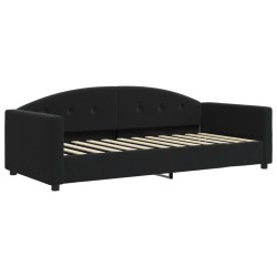 vidaXL Sofá cama terciopelo negro 90x200 cm