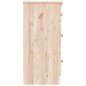 vidaXL Cómoda cajonera ALTA madera maciza pino 112x35x73 cm vidaXL Cómoda cajonera ALTA madera maciza pino 112x35x73 cm