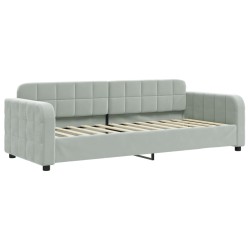 vidaXL Sofá cama terciopelo gris claro 80x200 cm