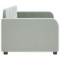 vidaXL Sofá cama terciopelo gris claro 80x200 cm