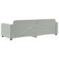 vidaXL Sofá cama terciopelo gris claro 80x200 cm