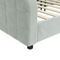 vidaXL Sofá cama terciopelo gris claro 80x200 cm