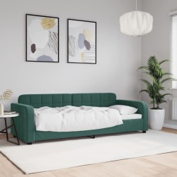 vidaXL Sofá cama terciopelo verde oscuro 80x200 cm