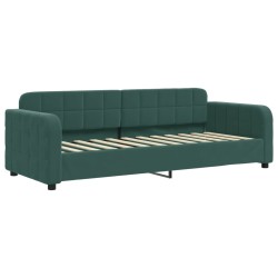 vidaXL Sofá cama terciopelo verde oscuro 80x200 cm