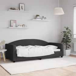 vidaXL Sofá cama tela negro 90x190 cm