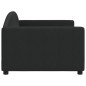 vidaXL Sofá cama tela negro 90x190 cm
