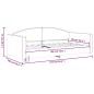 vidaXL Sofá cama tela negro 90x190 cm