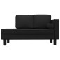 vidaXL Sofá diván con cojines y almohada tela negro vidaXL Sofá diván con cojines y almohada tela negro