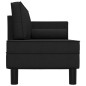 vidaXL Sofá diván con cojines y almohada tela negro vidaXL Sofá diván con cojines y almohada tela negro