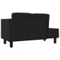 vidaXL Sofá diván con cojines y almohada tela negro vidaXL Sofá diván con cojines y almohada tela negro