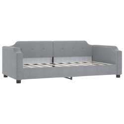 vidaXL Sofá cama tela gris claro 100x200 cm