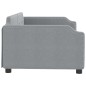 vidaXL Sofá cama tela gris claro 100x200 cm vidaXL Sofá cama tela gris claro 100x200 cm