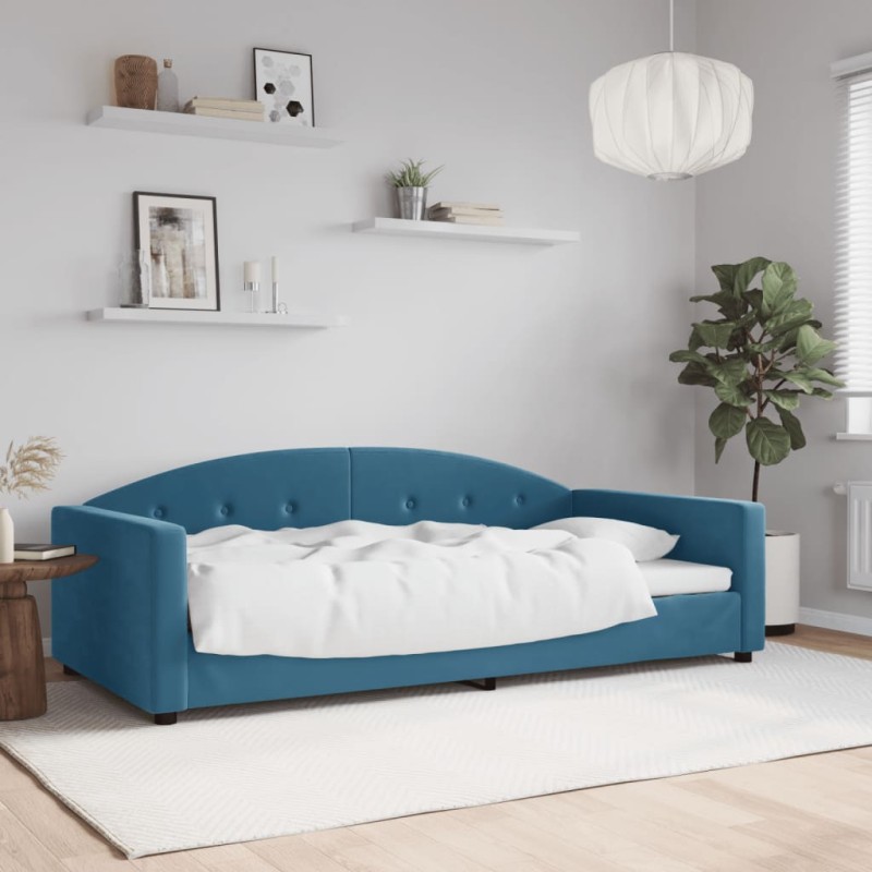 vidaXL Sofá cama terciopelo azul 100x200 cm