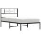 vidaXL Estructura de cama con cabecero metal negro 100x190 cm vidaXL Estructura de cama con cabecero metal negro 100x190 cm