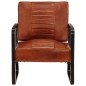 vidaXL Sillón de descanso cuero auténtico marrón 58,5x64x76 cm vidaXL Sillón de descanso cuero auténtico marrón 58,5x64x76 cm