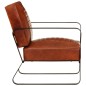 vidaXL Sillón de descanso cuero auténtico marrón 58,5x64x76 cm vidaXL Sillón de descanso cuero auténtico marrón 58,5x64x76 cm