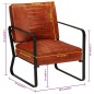 vidaXL Sillón de descanso cuero auténtico marrón 58,5x64x76 cm vidaXL Sillón de descanso cuero auténtico marrón 58,5x64x76 cm