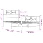 vidaXL Estructura cama metal con cabecero y pie cama blanca 75x190 cm