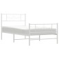 vidaXL Estructura cama metal con cabecero y pie cama blanca 107x203 cm vidaXL Estructura cama metal con cabecero y pie cama blanca 107x203 cm