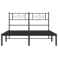 vidaXL Estructura de cama con cabecero metal negro 140x200 cm