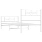 vidaXL Estructura cama metal con cabecero y pie cama blanca 90x190 cm vidaXL Estructura cama metal con cabecero y pie cama blanca 90x190 cm