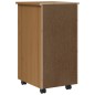 vidaXL Cajonera con ruedas MOSS madera maciza pino marrón miel vidaXL Cajonera con ruedas MOSS madera maciza pino marrón miel
