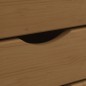 vidaXL Cajonera con ruedas MOSS madera maciza pino marrón miel vidaXL Cajonera con ruedas MOSS madera maciza pino marrón miel