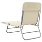 vidaXL Tumbonas plegables 2 uds acero y textilene color crema vidaXL Tumbonas plegables 2 uds acero y textilene color crema