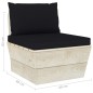 vidaXL Muebles de jardín de palets 6 piezas y cojines madera de abeto 