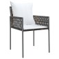 vidaXL Sillas jardín y cojines 2 uds ratán sintético marrón 54x61x83cm vidaXL Sillas jardín y cojines 2 uds ratán sintético marrón 54x61x83cm