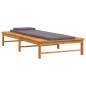 vidaXL Tumbona con cojín gris oscuro y almohada madera maciza acacia vidaXL Tumbona con cojín gris oscuro y almohada madera maciza acacia