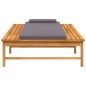 vidaXL Tumbona con cojín gris oscuro y almohada madera maciza acacia vidaXL Tumbona con cojín gris oscuro y almohada madera maciza acacia