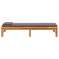 vidaXL Tumbona con cojín gris oscuro y almohada madera maciza acacia vidaXL Tumbona con cojín gris oscuro y almohada madera maciza acacia