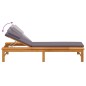 vidaXL Tumbona con cojín gris oscuro y almohada madera maciza acacia vidaXL Tumbona con cojín gris oscuro y almohada madera maciza acacia