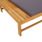 vidaXL Tumbona con cojín gris oscuro y almohada madera maciza acacia vidaXL Tumbona con cojín gris oscuro y almohada madera maciza acacia