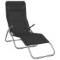 vidaXL Tumbona plegable 2 uds textilene acero con recubrimiento negro