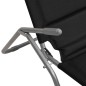 vidaXL Tumbona plegable 2 uds textilene acero con recubrimiento negro