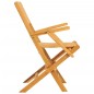vidaXL Sillas de jardín plegables 2 uds madera maciza teca 55x61x90 cm
