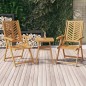 vidaXL Sillas de jardín reclinables 2 uds madera maciza acacia vidaXL Sillas de jardín reclinables 2 uds madera maciza acacia