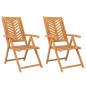vidaXL Sillas de jardín reclinables 2 uds madera maciza acacia vidaXL Sillas de jardín reclinables 2 uds madera maciza acacia