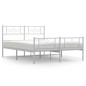 vidaXL Estructura cama metal con cabecero y estribo blanco 120x200 cm