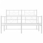 vidaXL Estructura cama metal con cabecero y estribo blanco 120x200 cm