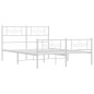 vidaXL Estructura cama metal con cabecero y estribo blanco 120x200 cm