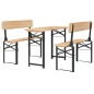 vidaXL Mesa y bancos plegables de bar 3 piezas madera maciza de abeto vidaXL Mesa y bancos plegables de bar 3 piezas madera maciza de abeto