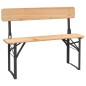 vidaXL Mesa y bancos plegables de bar 3 piezas madera maciza de abeto vidaXL Mesa y bancos plegables de bar 3 piezas madera maciza de abeto