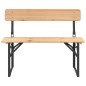 vidaXL Mesa y bancos plegables de bar 3 piezas madera maciza de abeto vidaXL Mesa y bancos plegables de bar 3 piezas madera maciza de abeto