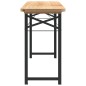 vidaXL Mesa y bancos plegables de bar 3 piezas madera maciza de abeto vidaXL Mesa y bancos plegables de bar 3 piezas madera maciza de abeto