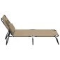 vidaXL Tumbona plegable acero recubrimiento en polvo tela Oxford taupe