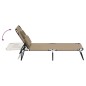 vidaXL Tumbona plegable acero recubrimiento en polvo tela Oxford taupe