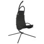 vidaXL Silla colgante jardín con cojín acero y tela Oxford gris oscuro